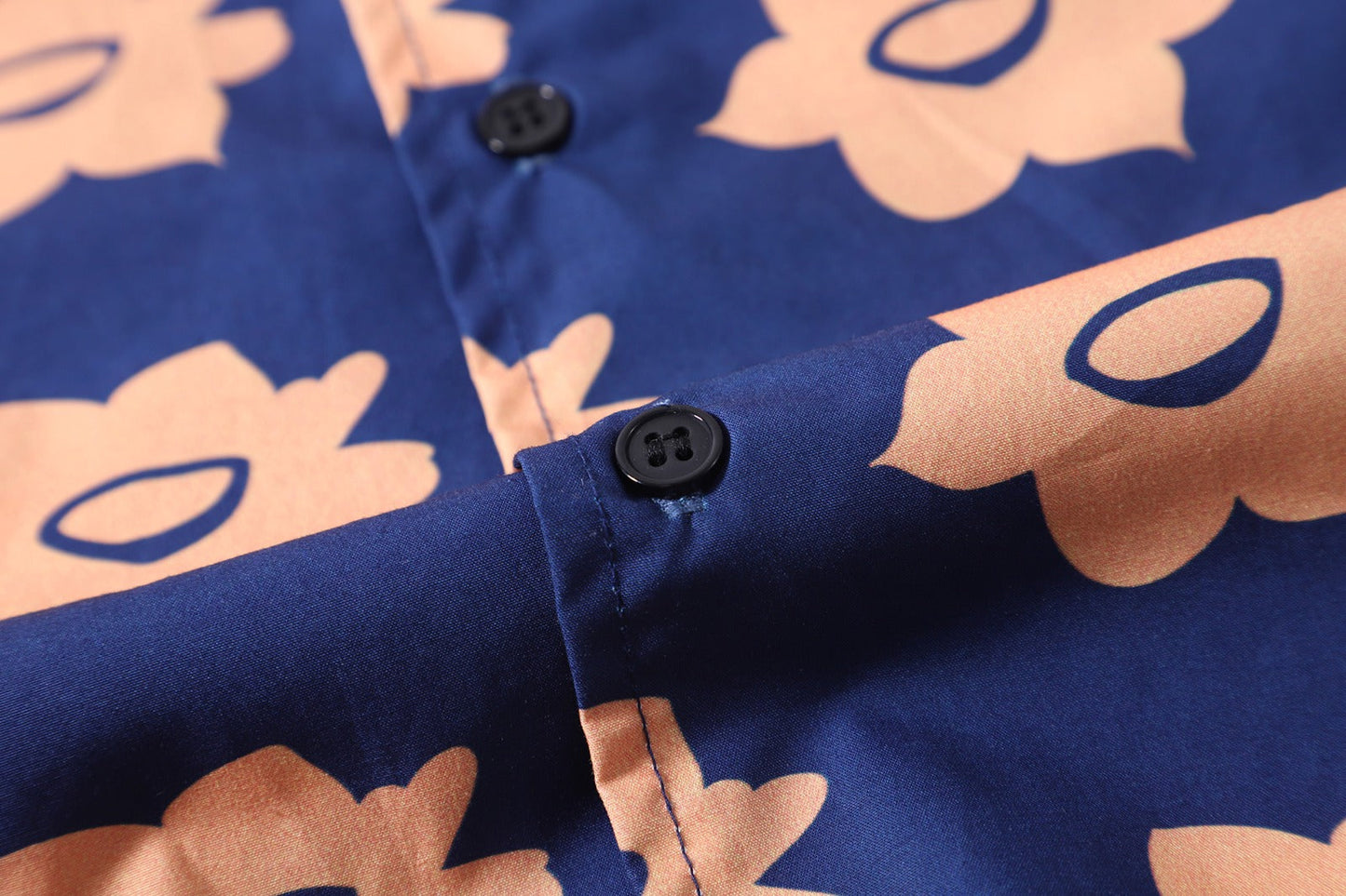 GOC floral poplin shirt jacket - little daffodils navy