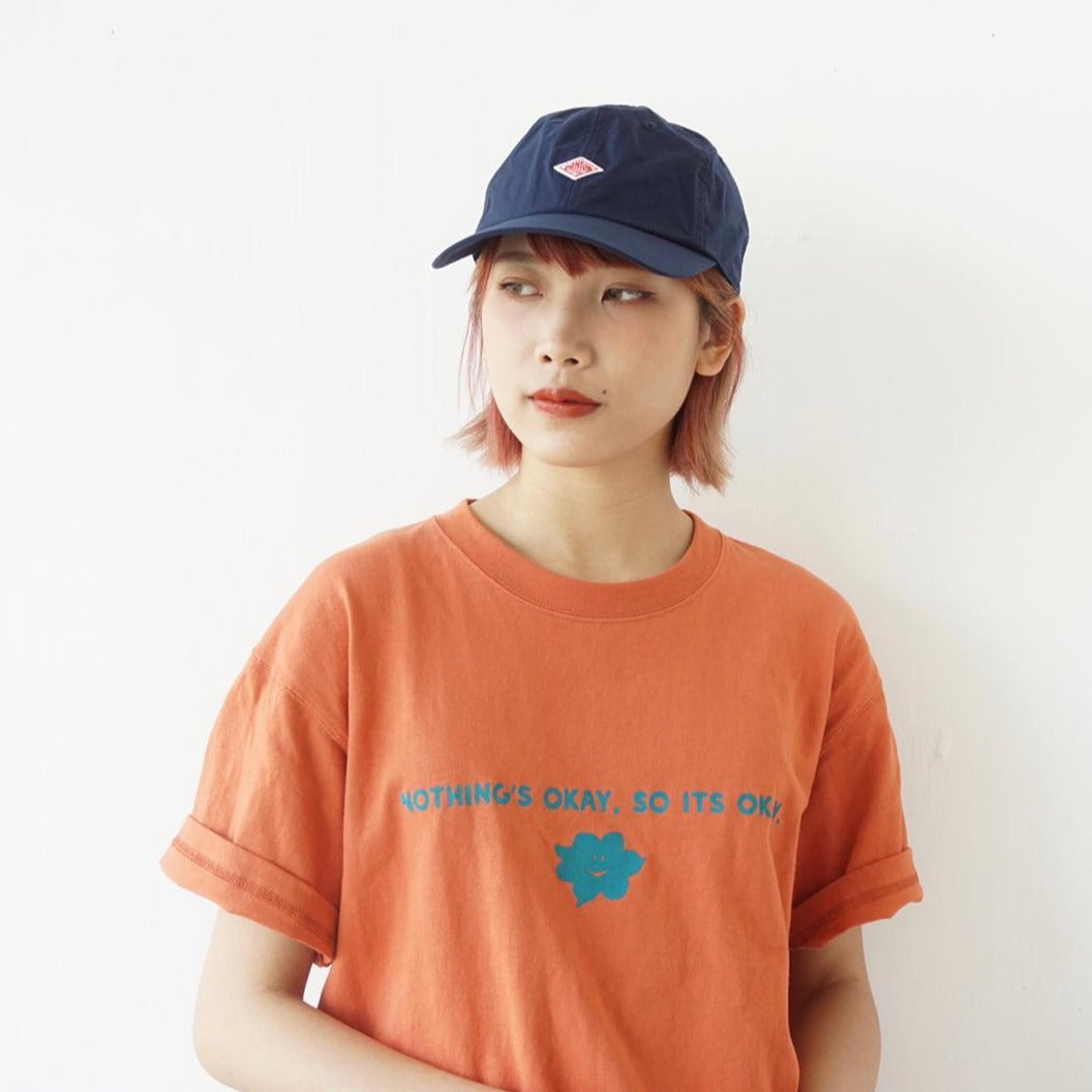 GOC US cotton "Nothing's okay, so its okay" solgan T-shirt - Orange