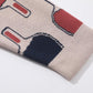 GOC crew neck retro print double knit cotton sweater - Ping pong