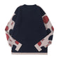 GOC crew neck retro print double knit cotton sweater - Ping pong