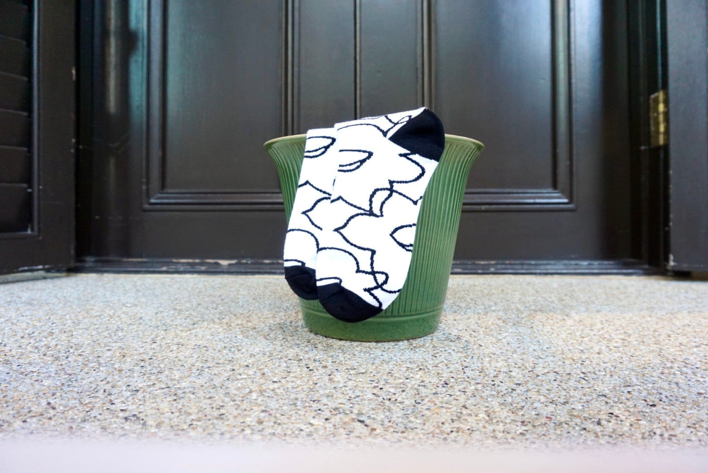 GOC Floral Socks - crowded daffodil white