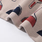 GOC crew neck retro print double knit cotton sweater - Ping pong