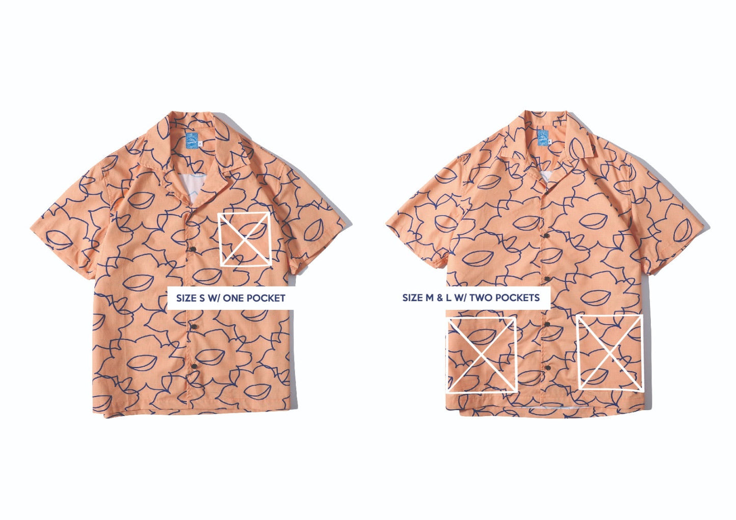 GOC floral poplin shirt jacket - crowded daffodils orange